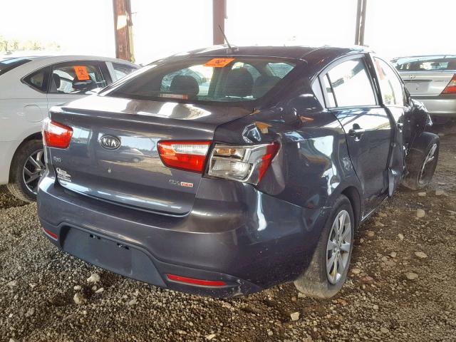 KNADN4A35D6123098 - 2013 KIA RIO EX GRAY photo 4