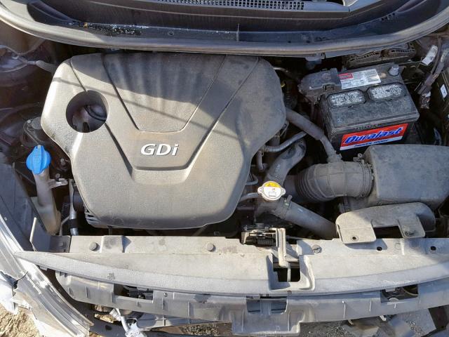 KNADN4A35D6123098 - 2013 KIA RIO EX GRAY photo 7