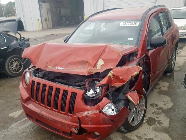 1J4NT4FA5AD503290 - 2010 JEEP COMPASS SP RED photo 2