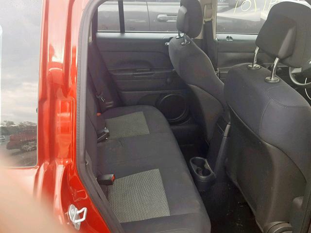 1J4NT4FA5AD503290 - 2010 JEEP COMPASS SP RED photo 6