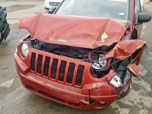 1J4NT4FA5AD503290 - 2010 JEEP COMPASS SP RED photo 9