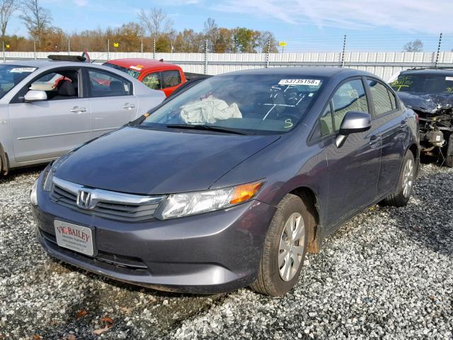 19XFB2F53CE085348 - 2012 HONDA CIVIC LX GRAY photo 2