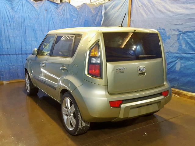 KNDJT2A22B7281459 - 2011 KIA SOUL GREEN photo 3