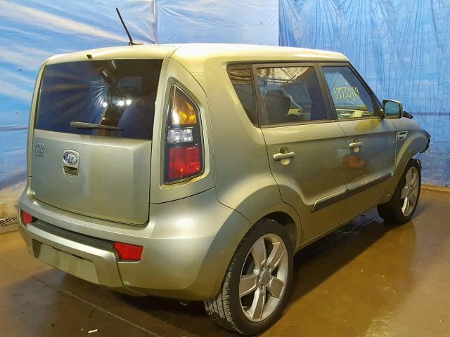 KNDJT2A22B7281459 - 2011 KIA SOUL GREEN photo 4