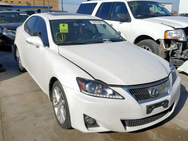 JTHCF5C27C5057355 - 2012 LEXUS IS 250 WHITE photo 1