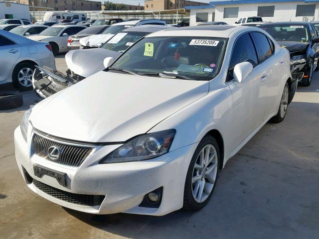 JTHCF5C27C5057355 - 2012 LEXUS IS 250 WHITE photo 2