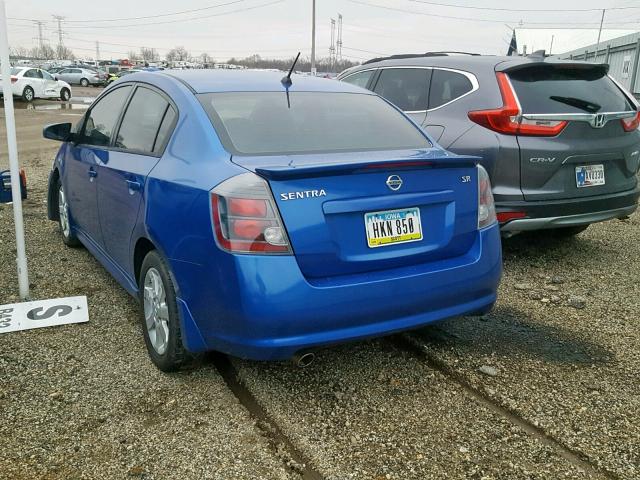 3N1AB6AP2AL687261 - 2010 NISSAN SENTRA 2.0 BLUE photo 3