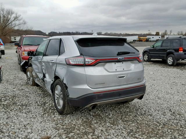 2FMPK3J97JBB04939 - 2018 FORD EDGE SEL SILVER photo 3