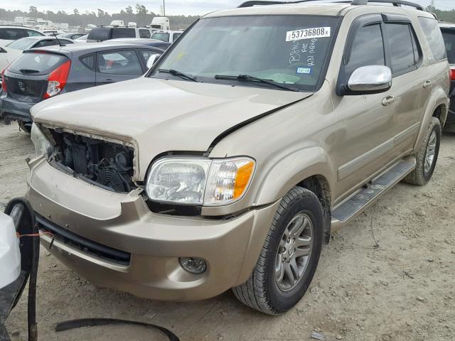 5TDZT38A37S291470 - 2007 TOYOTA SEQUOIA LI GOLD photo 2