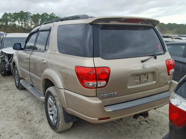 5TDZT38A37S291470 - 2007 TOYOTA SEQUOIA LI GOLD photo 3