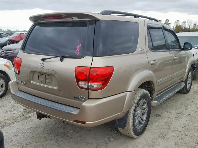 5TDZT38A37S291470 - 2007 TOYOTA SEQUOIA LI GOLD photo 4