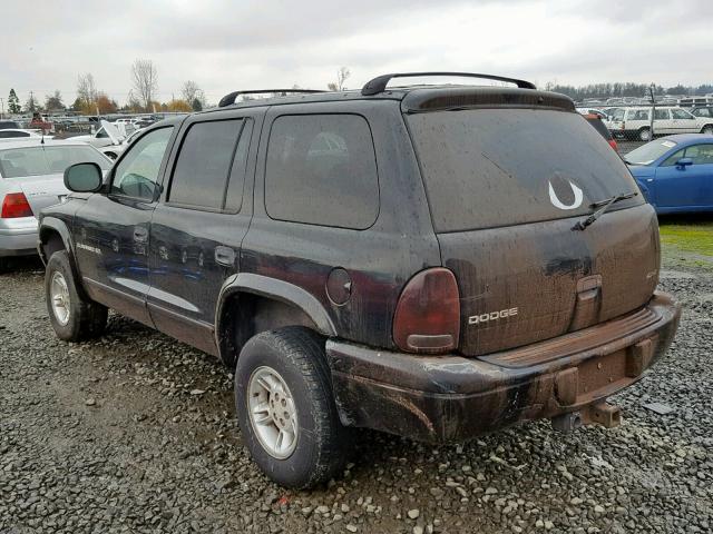 1B4HS28Z7XF696307 - 1999 DODGE DURANGO BLACK photo 3