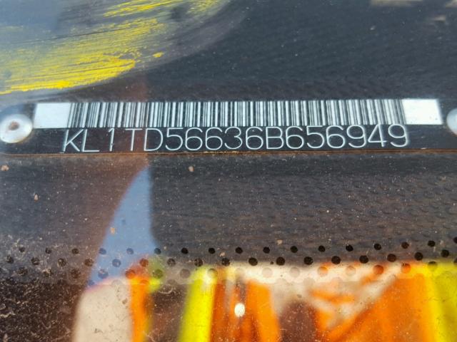 KL1TD56636B656949 - 2006 CHEVROLET AVEO BASE შავი ფოტო 10