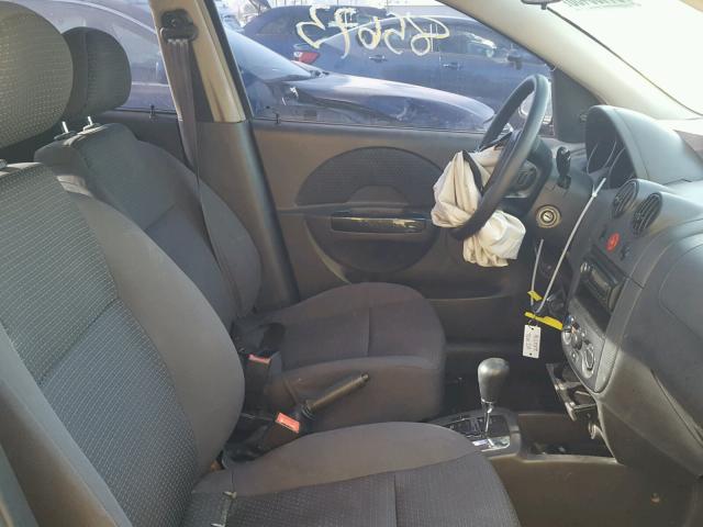 KL1TD56636B656949 - 2006 CHEVROLET AVEO BASE შავი ფოტო 5