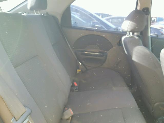 KL1TD56636B656949 - 2006 CHEVROLET AVEO BASE შავი ფოტო 6