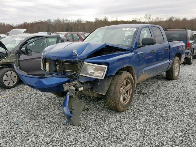 1D7HW38K79S772219 - 2009 DODGE DAKOTA SXT BLUE photo 2