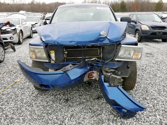 1D7HW38K79S772219 - 2009 DODGE DAKOTA SXT BLUE photo 9