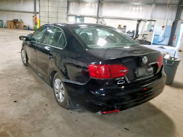 3VW2K7AJ0CM320467 - 2012 VOLKSWAGEN JETTA BASE 黑色 照片 3