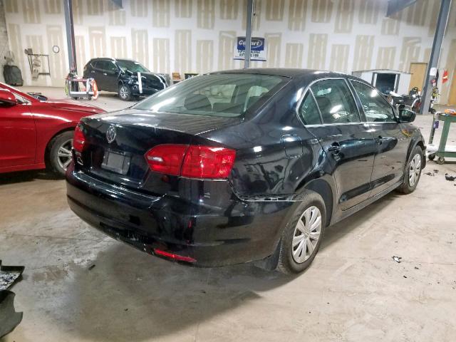 3VW2K7AJ0CM320467 - 2012 VOLKSWAGEN JETTA BASE 黑色 照片 4