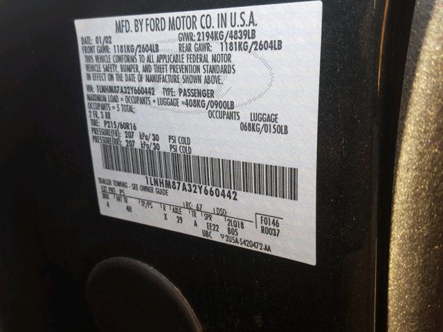 1LNHM87A32Y660442 - 2002 LINCOLN LS GREEN photo 10