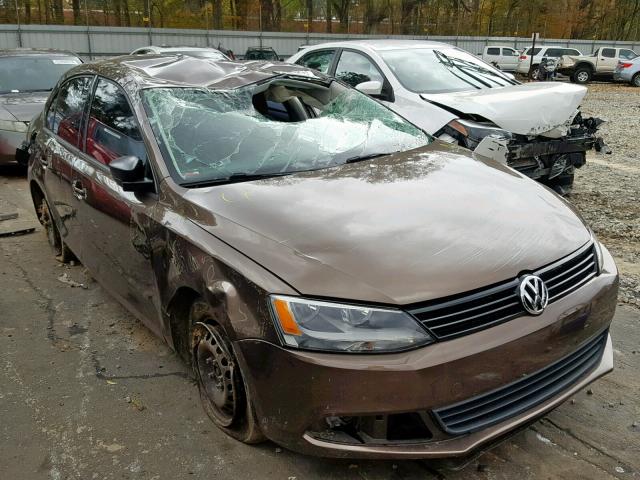 3VW2K7AJ6EM209179 - 2014 VOLKSWAGEN JETTA BASE BROWN photo 1