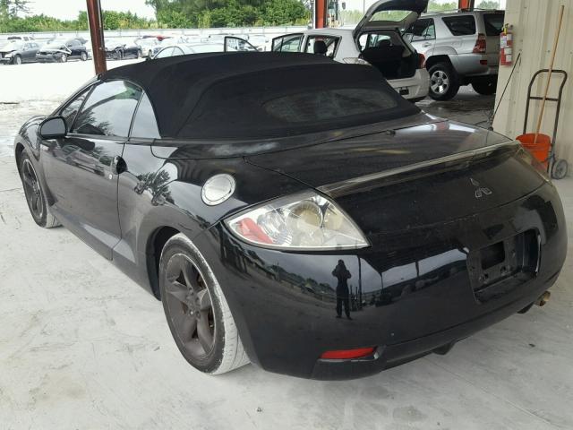 4A3AL25F47E010707 - 2007 MITSUBISHI ECLIPSE SP BLACK photo 3