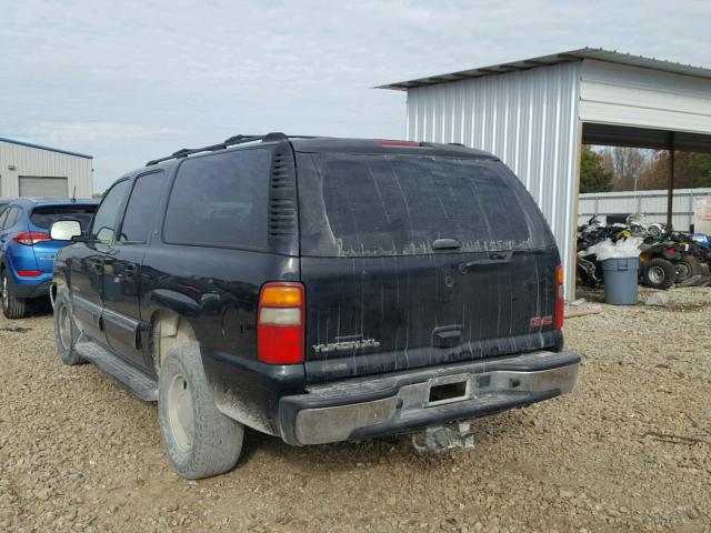 3GKEC16Z43G166633 - 2003 GMC YUKON XL C BLACK photo 3