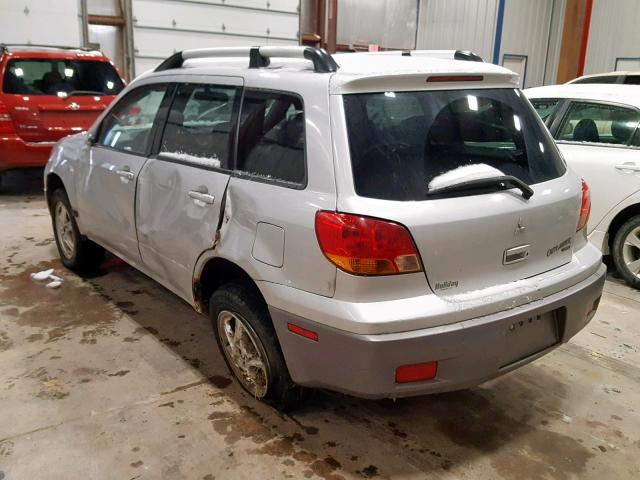 JA4LZ31G33U088484 - 2003 MITSUBISHI OUTLANDER SILVER photo 3