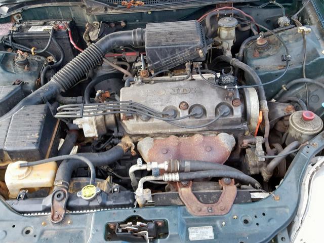 2HGEJ6610YH565105 - 2000 HONDA CIVIC BASE GREEN photo 7
