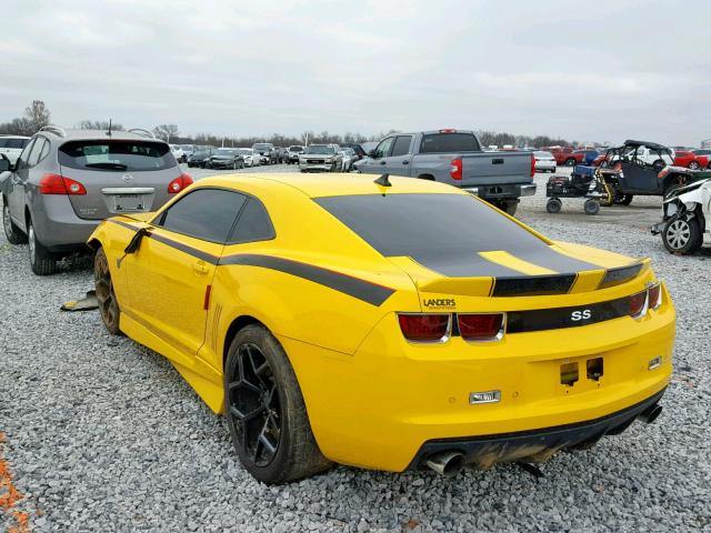 2G1FT1EW8A9151186 - 2010 CHEVROLET CAMARO SS YELLOW photo 3