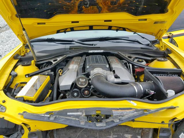 2G1FT1EW8A9151186 - 2010 CHEVROLET CAMARO SS YELLOW photo 7