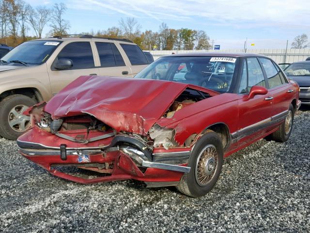 1G4HR53L4NH496694 - 1992 BUICK LESABRE LI RED photo 2