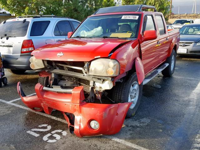 1N6ED27T91C333395 - 2001 NISSAN FRONTIER C RED photo 2