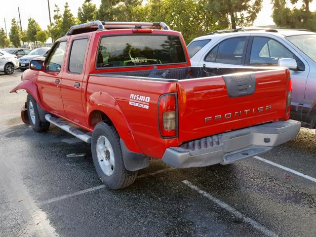 1N6ED27T91C333395 - 2001 NISSAN FRONTIER C RED photo 3