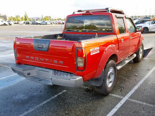 1N6ED27T91C333395 - 2001 NISSAN FRONTIER C RED photo 4