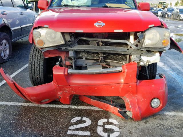 1N6ED27T91C333395 - 2001 NISSAN FRONTIER C RED photo 9