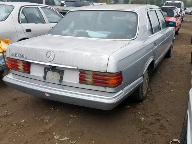 WDBCA39D1HA289153 - 1987 MERCEDES-BENZ 560 SEL SILVER photo 4