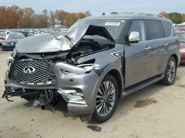 JN8AZ2NFXJ9662236 - 2018 INFINITI QX80 BASE SILVER photo 2