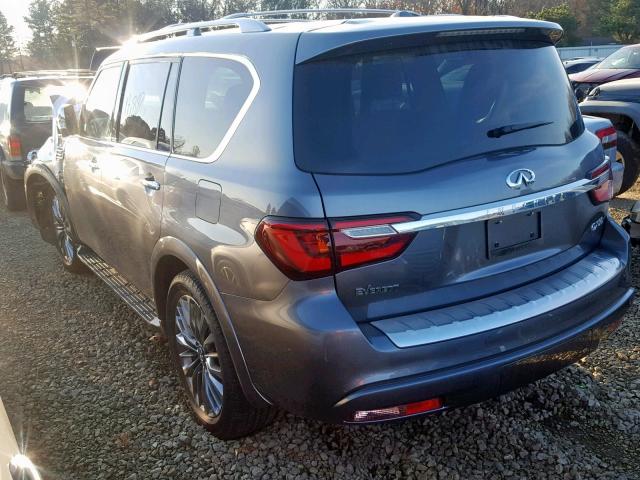 JN8AZ2NFXJ9662236 - 2018 INFINITI QX80 BASE SILVER photo 3