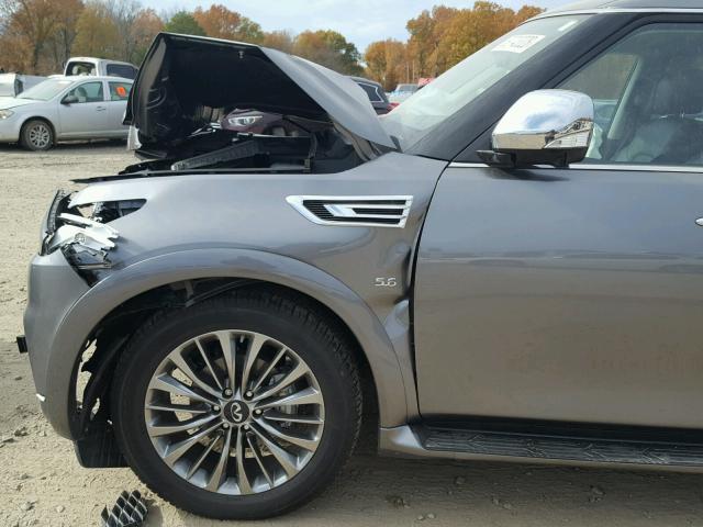 JN8AZ2NFXJ9662236 - 2018 INFINITI QX80 BASE SILVER photo 9