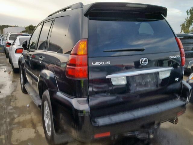 JTJBT20X740058943 - 2004 LEXUS GX 470 BLACK photo 3