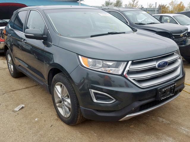 2FMTK4J81FBB22341 - 2015 FORD EDGE SEL GREEN photo 1