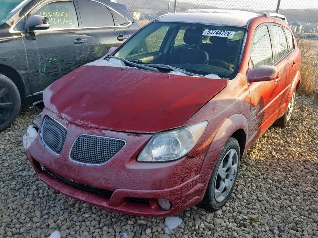 5Y2SL63875Z419079 - 2005 PONTIAC VIBE RED photo 2