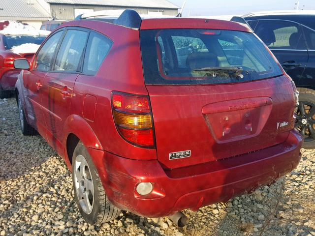 5Y2SL63875Z419079 - 2005 PONTIAC VIBE RED photo 3