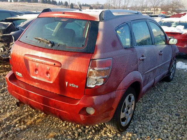 5Y2SL63875Z419079 - 2005 PONTIAC VIBE RED photo 4