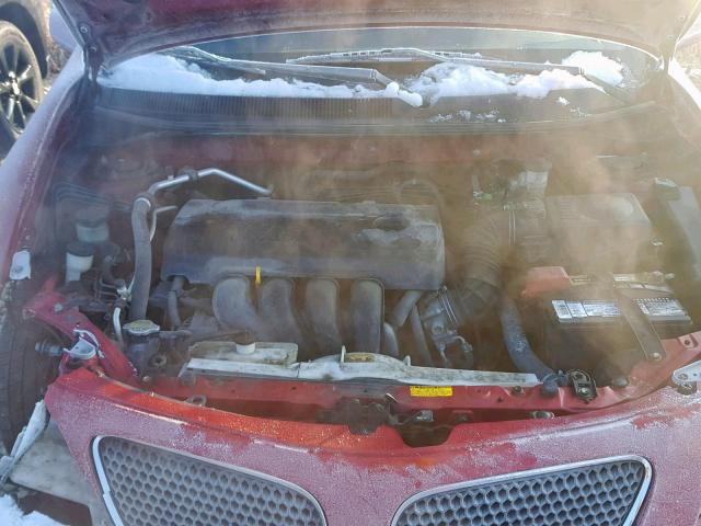 5Y2SL63875Z419079 - 2005 PONTIAC VIBE RED photo 7