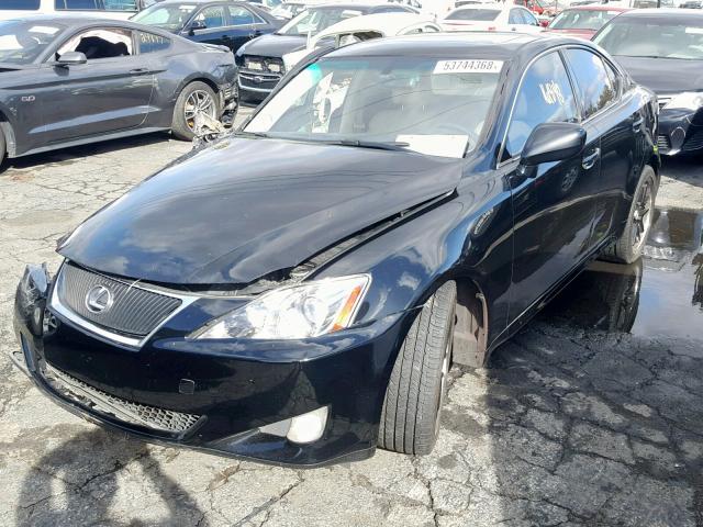 JTHBK262772052651 - 2007 LEXUS IS 250 BLACK photo 2