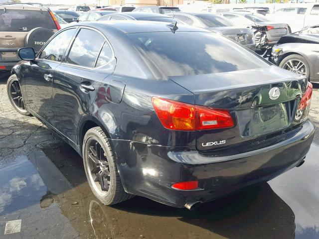 JTHBK262772052651 - 2007 LEXUS IS 250 BLACK photo 3