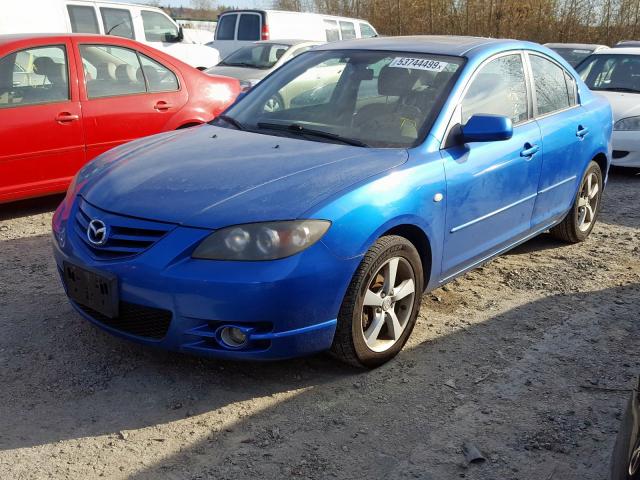 JM1BK123541130212 - 2004 MAZDA 3 S BLUE photo 2