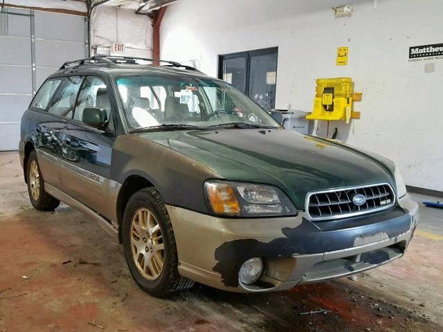 4S3BH895237649082 - 2003 SUBARU LEGACY OUT GREEN photo 1